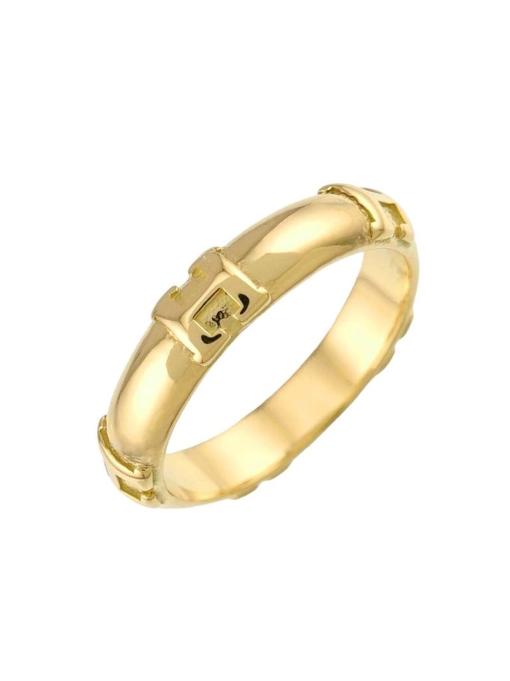 Hermes Federite Ring 18k Yellow Gold